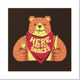 I'm Here For The Snacks Bear by Tobe Fonseca Posters and Art